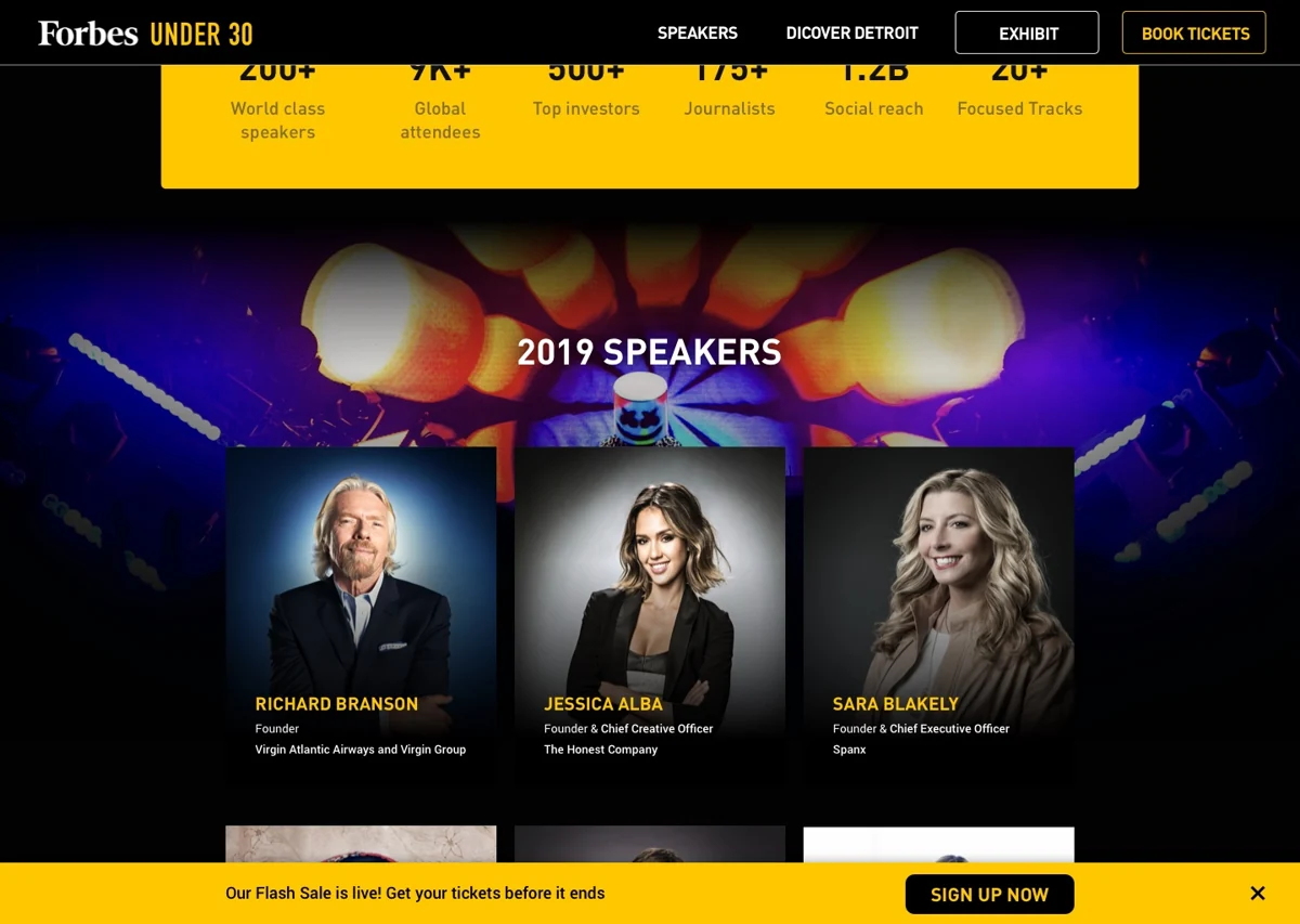 Forbes — Under 30 Summit — speakers