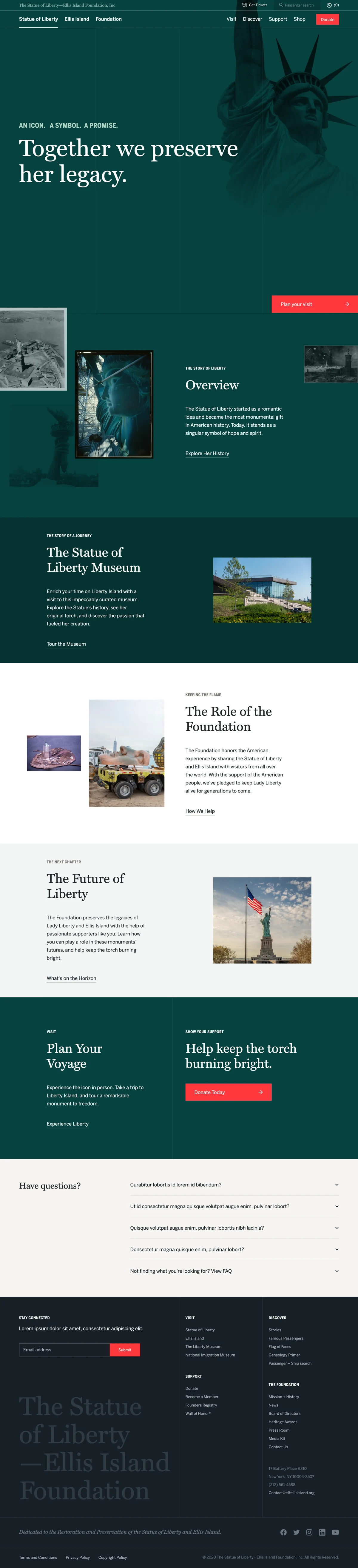 SOLIEF — Statue of Liberty homepage
